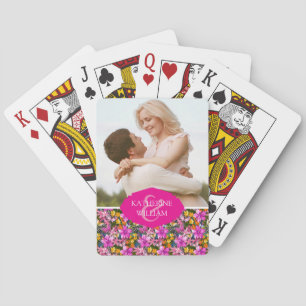 Jeu De Cartes Ajoutez votre feuille et fleurs tropicaux nommés
