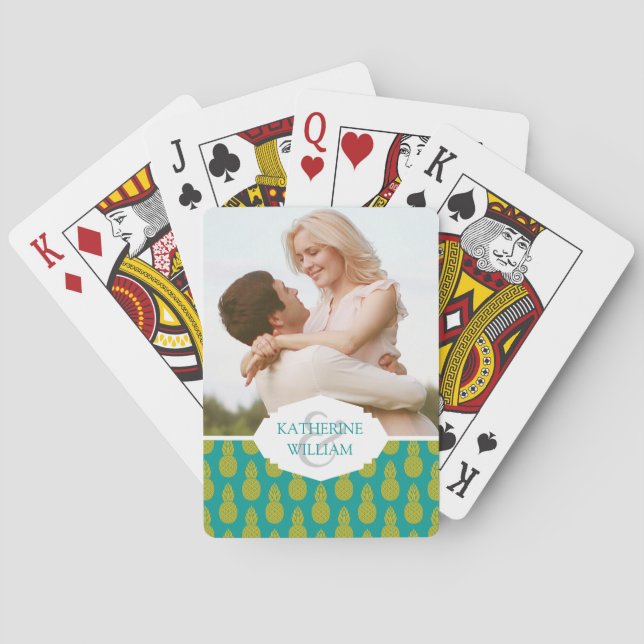Jeu De Cartes Ajoutez votre fruit tropical d'ananas nommé de | (dos)