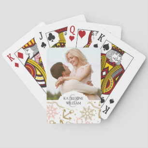 Jeu De Cartes Ajoutez votre motif   d'or nommé d'Ancre