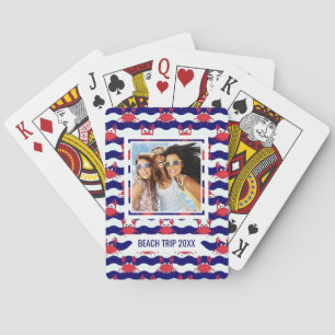 Jeu De Cartes Ajoutez votre motif heureux nommé de crabes