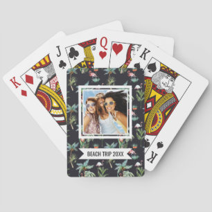 Jeu De Cartes Ajoutez votre motif nommé de paume d'aquarelle de