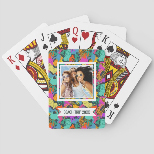 Jeu De Cartes Ajoutez votre motif nommé de silhouettes d'animal (dos)