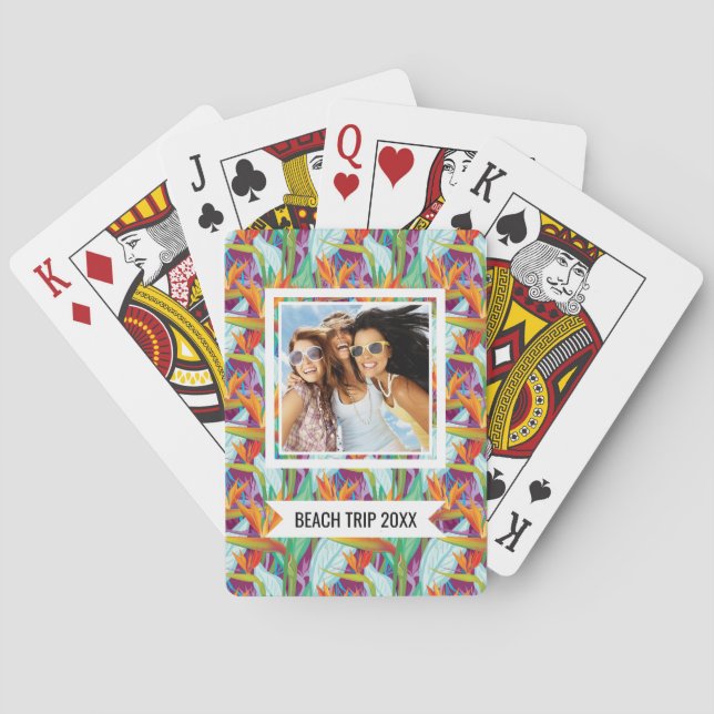 Jeu De Cartes Ajoutez votre motif nommé de Strelitzia de | (dos)
