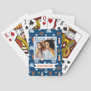 Jeu De Cartes Ajoutez votre motif nommé de thème de mer de