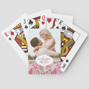 Jeu De Cartes Ajoutez votre motif   rose nommé de mer