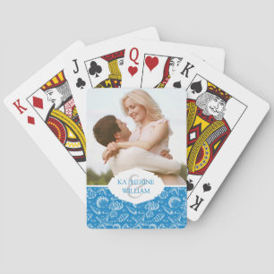 Jeu De Cartes Ajoutez votre nom   Blue Beach Motif