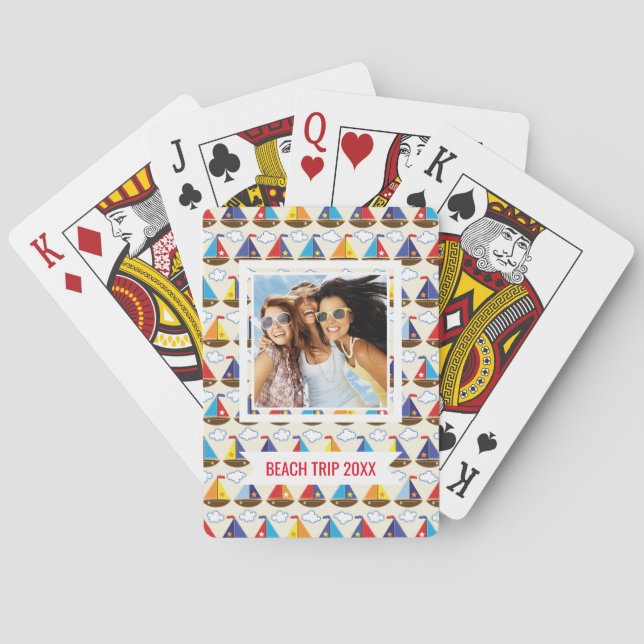 Jeu De Cartes Ajoutez votre nom | Cute Motif (dos)