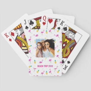 Jeu De Cartes Ajoutez votre nom   Flamants roses néon