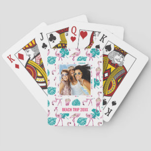 Jeu De Cartes Ajoutez votre nom   Flamants roses roses