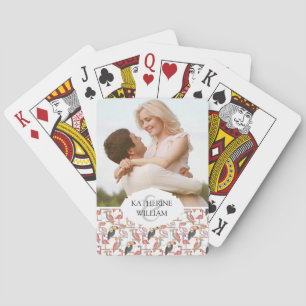 Jeu De Cartes Ajoutez votre nom   Motif Avec Oiseaux Tropicaux
