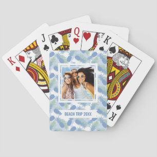 Jeu De Cartes Ajoutez votre nom   Motif d'ananas pastel tropical