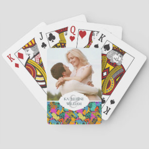 Jeu De Cartes Ajoutez votre nom Motif de silhouettes animales