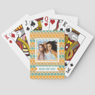 Jeu De Cartes Ajoutez votre nom   Motif des ondulations d'aquare