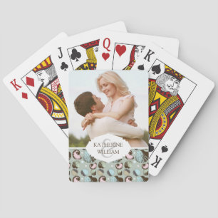Jeu De Cartes Ajoutez votre nom   Retro Motif Seashell