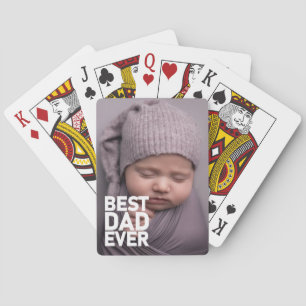 Jeu De Cartes AJOUTEZ VOTRE PHOTO Meilleur Papa Jamais