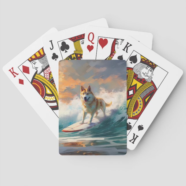 Jeu De Cartes Akita Beach Surf Peinture (dos)