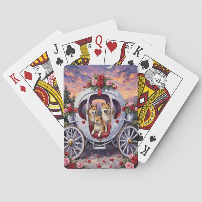 Jeu De Cartes Akita Dog Valentine's Day (dos)