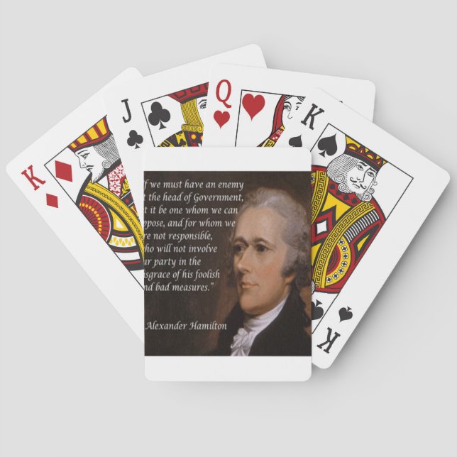 Jeu De Cartes Alexander Hamilton "Chef de l'ennemi" Cadeau (dos)