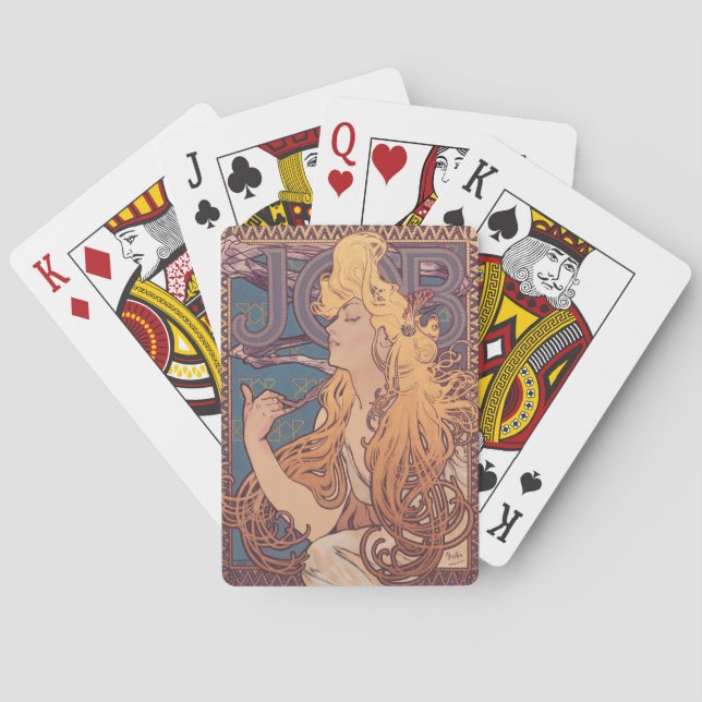 Jeu De Cartes Alfonse Mucha Job Art Nouveau femme (dos)