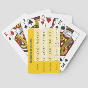 Jeu De Cartes Algebra Playing Cards : Operations of Functions Pl