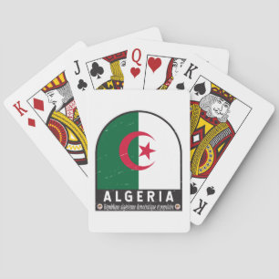 Jeu De Cartes Algérie - Emblème du drapeau Vintage 