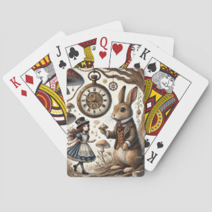 Jeu De Cartes alice au pays des merveilles lapin blanc