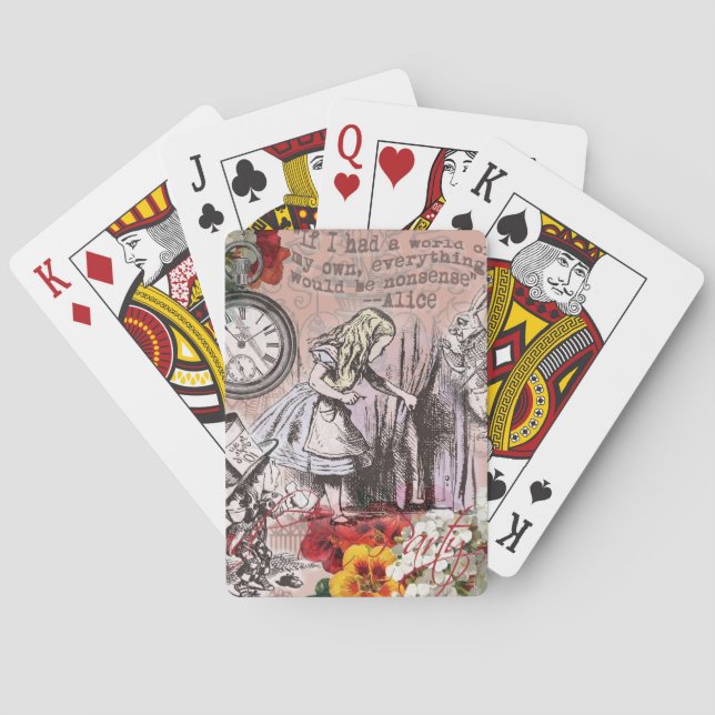 Jeu De Cartes Alice rideau absurde merveilleuse (dos)