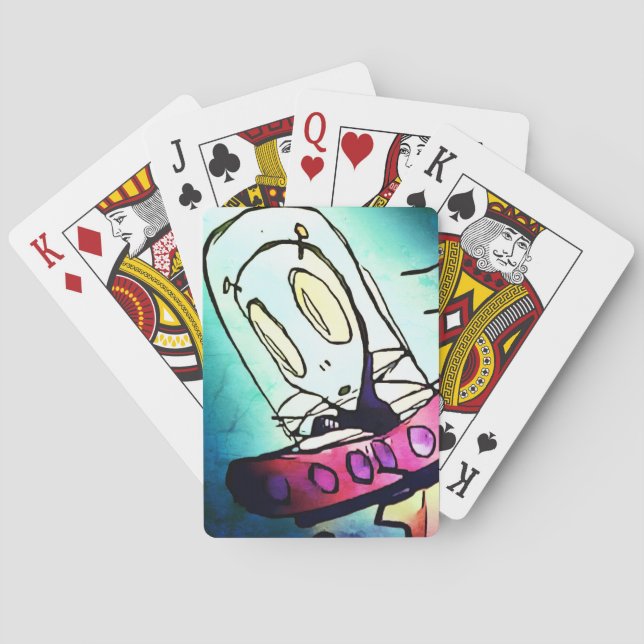 Jeu De Cartes Alien Dessin de cartes de lecture (dos)