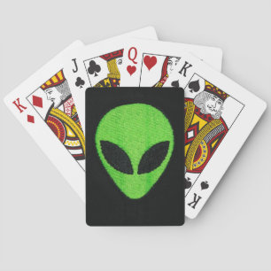 Jeu De Cartes Alien Visage de cartes de jeu.