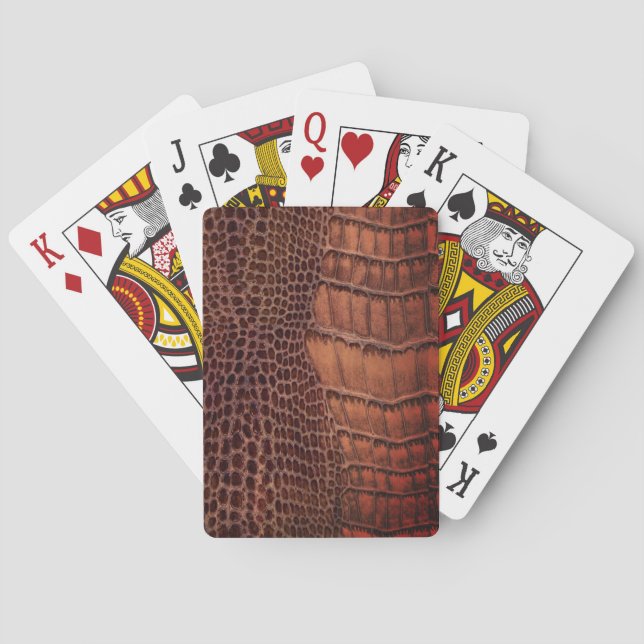 Jeu De Cartes Aligator Classic Reptile en cuir (Faux) (dos)