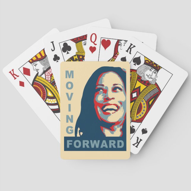 JEU DE CARTES ALLER DE L'AVANT KAMALA HARRIS 2024 (dos)