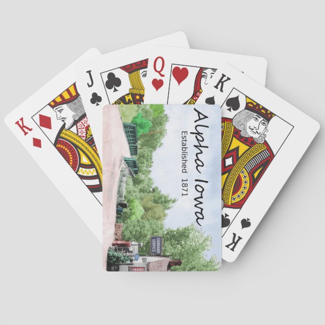 Jeu De Cartes Alpha, cartes de jeu de l'Iowa (dos)