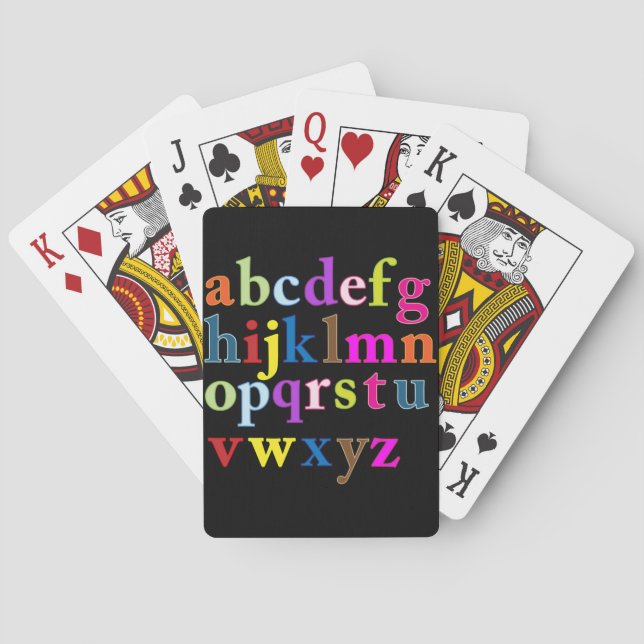 Jeu De Cartes Alphabet Lecture de Cartes (dos)