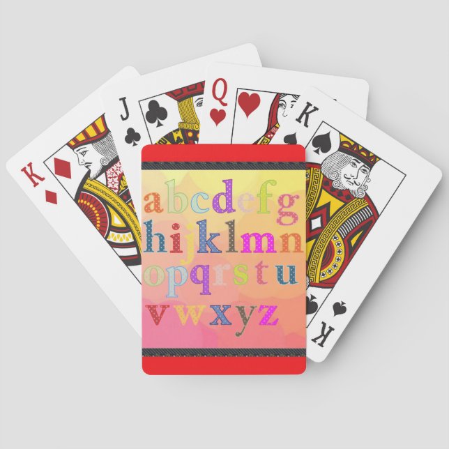 Jeu De Cartes Alphabet Lecture de Cartes (dos)