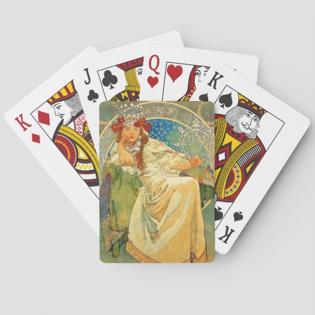 Jeu De Cartes Alphonse Mucha Art Nouveau Princesse Hyacinth (dos)