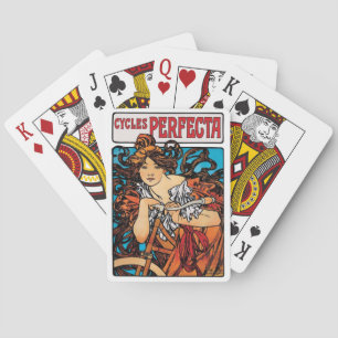 Jeu De Cartes Alphonse Mucha - Cycles Perfecta Art Nouveau Rétro