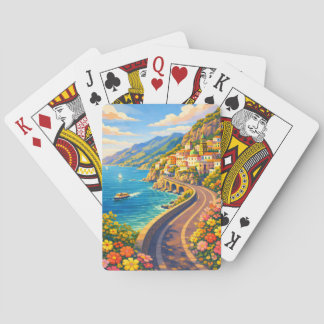 Jeu De Cartes Amalfi Coast Italy Riviera Vintage Travel Deck