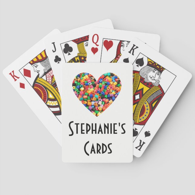 Jeu De Cartes Amant personnalisé de perle (dos)