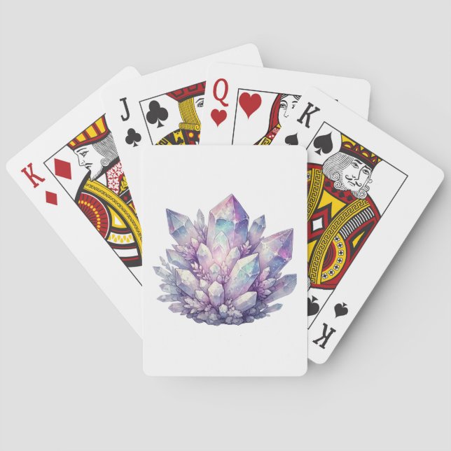 Jeu De Cartes amas de quartz pastel (dos)