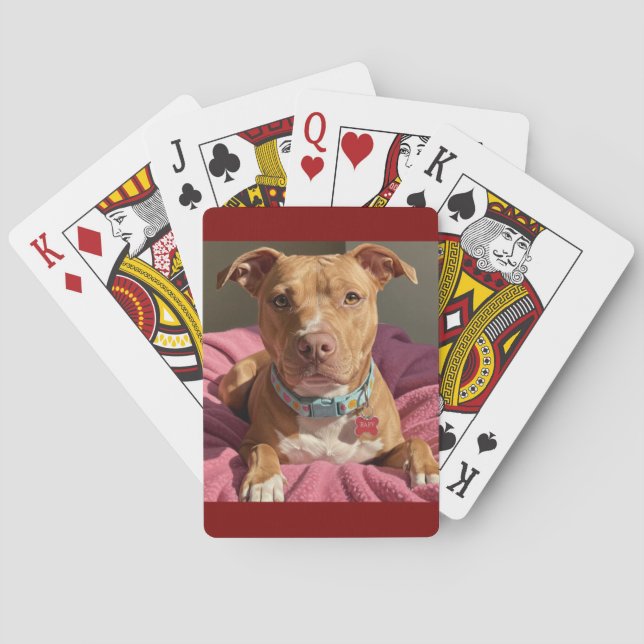 Jeu De Cartes Amateur de Pitbull jouer aux cartes - cartes de po (dos)