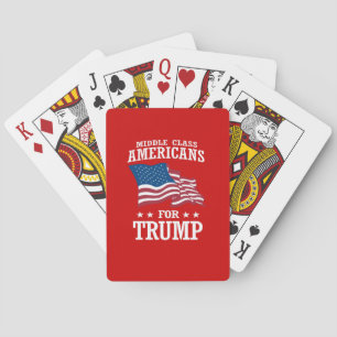 JEU DE CARTES AMÉRICAINS DE CLASSE MOYENNE POUR TRUMP