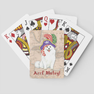 Jeu De Cartes American Eskimo Chien Pirate Jouer des cartes
