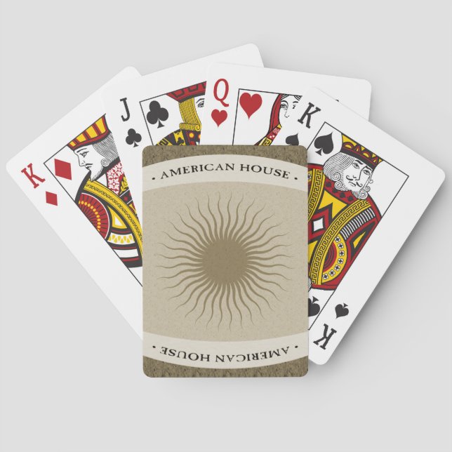 Jeu De Cartes American House Playing Cartes - Bronze (dos)