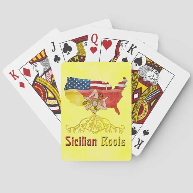 Jeu De Cartes American Sicilian Roots Jouer Des Cartes (dos)