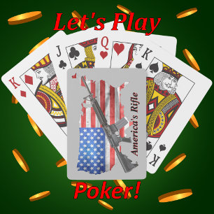Jeu De Cartes Americas Rifle MSR AR15 Game Night Poker