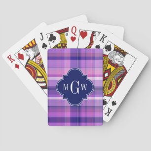Jeu De Cartes Améthyste Marine rose What Preppy Madras Monogramm