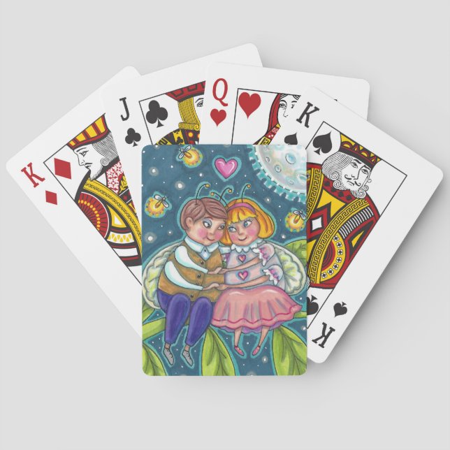 JEU DE CARTES AMOUR BUGS, FLIX & PLEINE LUNE, CUTE VALENTINE (dos)