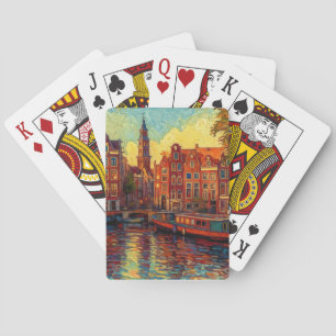 Jeu De Cartes Amsterdam canal maisons de style van Gogh