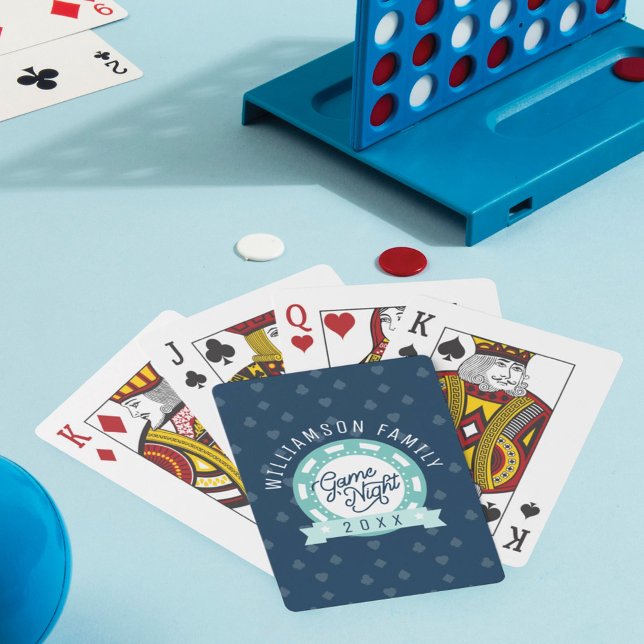 Jeu De Cartes Amusant Personnalisé Poker de famille Jeu Nuit Mar (Créateur téléchargé)