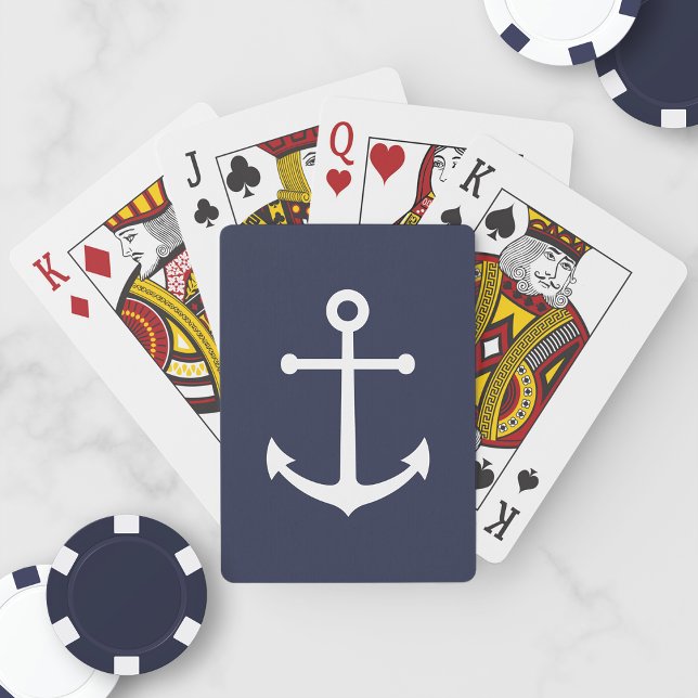 Jeu De Cartes Ancre bleue marine (Créateur téléchargé)